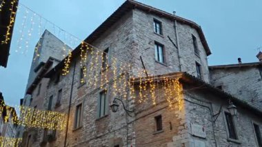 Gubbio 'nun manzarası, İtalya' nın en güzel küçük kasabalarından biri.