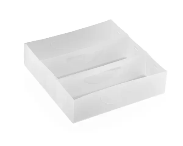 Set Foldable Plastic Drawer Organizers Storing Variety Items Isolated White Royalty Free Stock Images