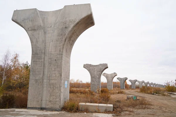 Astana Kazakistan 2022 Lrt Astana Hafif Demiryolu Inşaatı Için Başkentteki — Stok fotoğraf