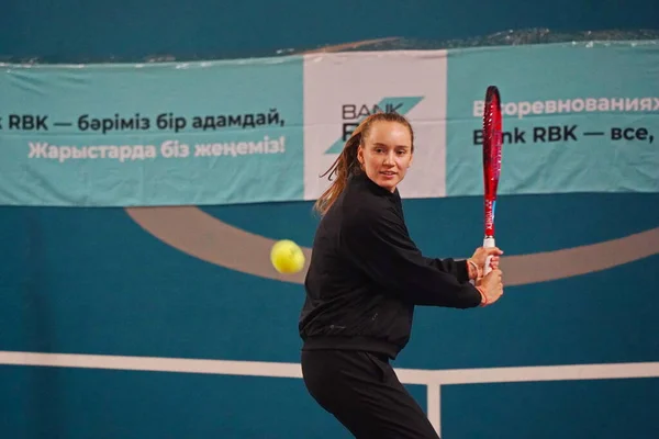Almaty Cazaquistão 2022 Elena Rybakina Campeão Grand Slam Wimbledon 2022 — Fotografia de Stock