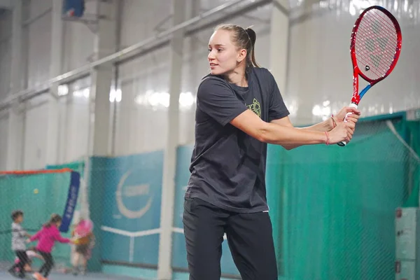 Almaty Kazachstan 2022 Elena Rybakina Mistrz Wielkiego Szlema Wimbledon 2022 — Zdjęcie stockowe