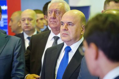 Almaty, Kazakhstan - 02.03.2023 : Meeting of the heads of Government of the EAEU countries. Prime Minister of the Russian Federation Mikhail Mishustin. 