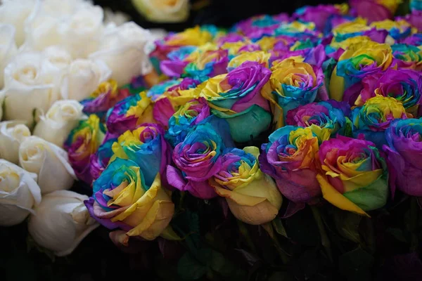 Almaty Kazakhstan 2023 Different Bouquets Flowers Sale Holidays — Stock Photo, Image