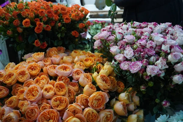 Almaty Kazakhstan 2023 Different Bouquets Flowers Sale Holidays — Stock Photo, Image