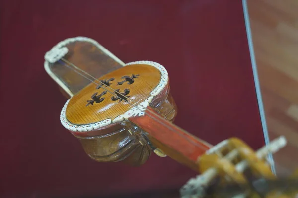 Almaty Kazakhstan 2021 Ancient National Musical Stringed Instruments Kazakh Ornament — Stock Photo, Image