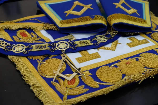 Алмати Казахстан 2018 Різні Символи Масонства Церемоніального Одягу Ліцензійні Стокові Зображення