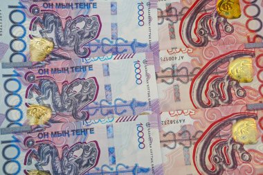 Kazakistan 'ın banknotları: Masaya 5000 ve 10,000 dolar serildi.