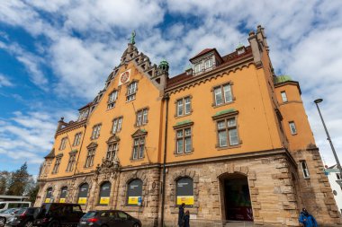 LINDAU, GERMANY - 2 Nisan 2023: Lindau, Almanya 'daki Inselbahnhof Sanat Müzesi