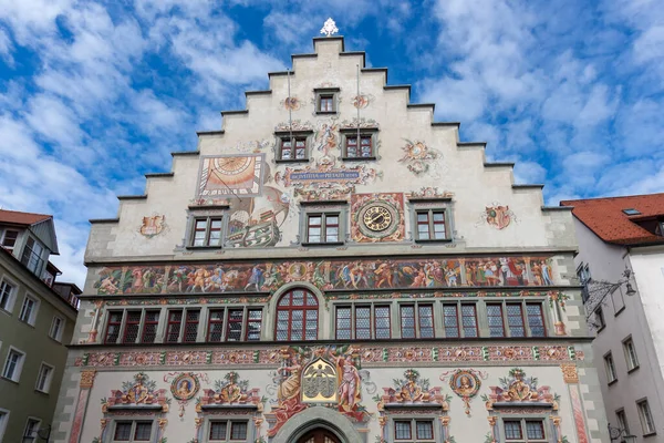 Lindau Alemania Abril 2023 Antiguo Ayuntamiento Con Pintura Mural Decorativa —  Fotos de Stock