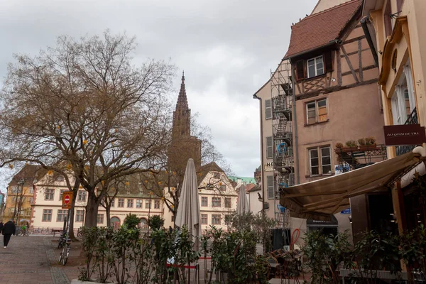 Strasbourg Francja Styczeń 2023 Ulica Malowniczym Strasburgu Francji — Zdjęcie stockowe