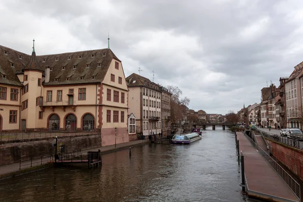 Strasbourg France January 2023 Embankment Picturesque Town Strasbourg France — Stock Photo, Image