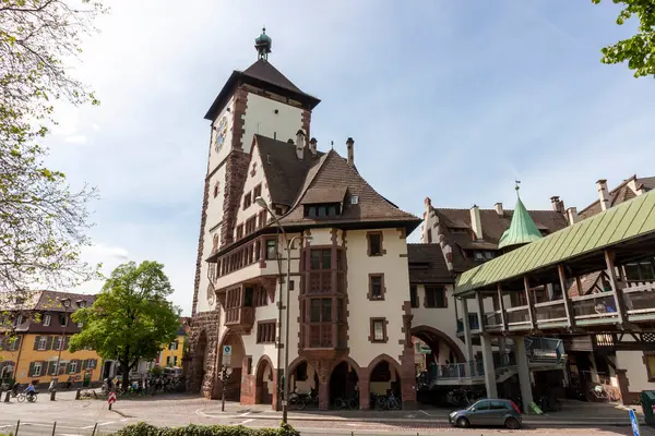 Freiburg Allemagne Mai 2023 Porte Ville Schwabentor Moyen Age Vieille — Photo