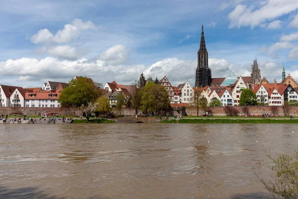 Ulm Duitsland April 2023 Een Panoramisch Uitzicht Stad Ulm Zuid — Stockfoto