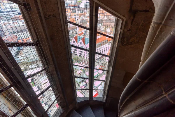 Escadaria Espiral Para Convés Observação Catedral Ulm Alemanha — Fotografia de Stock