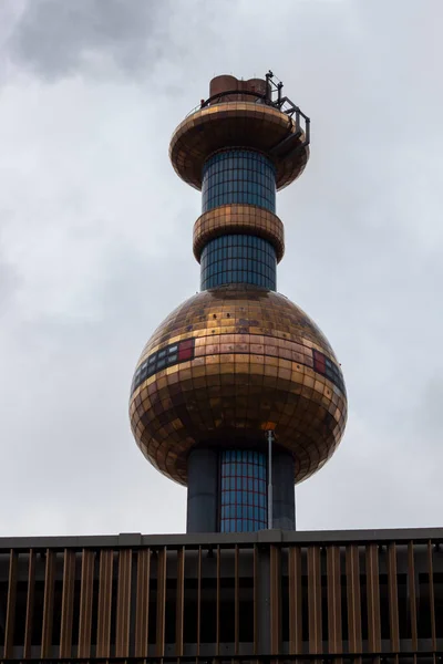 Viena Austria Abril 2023 Torre Planta Procesamiento Basura Viena Vista — Foto de Stock