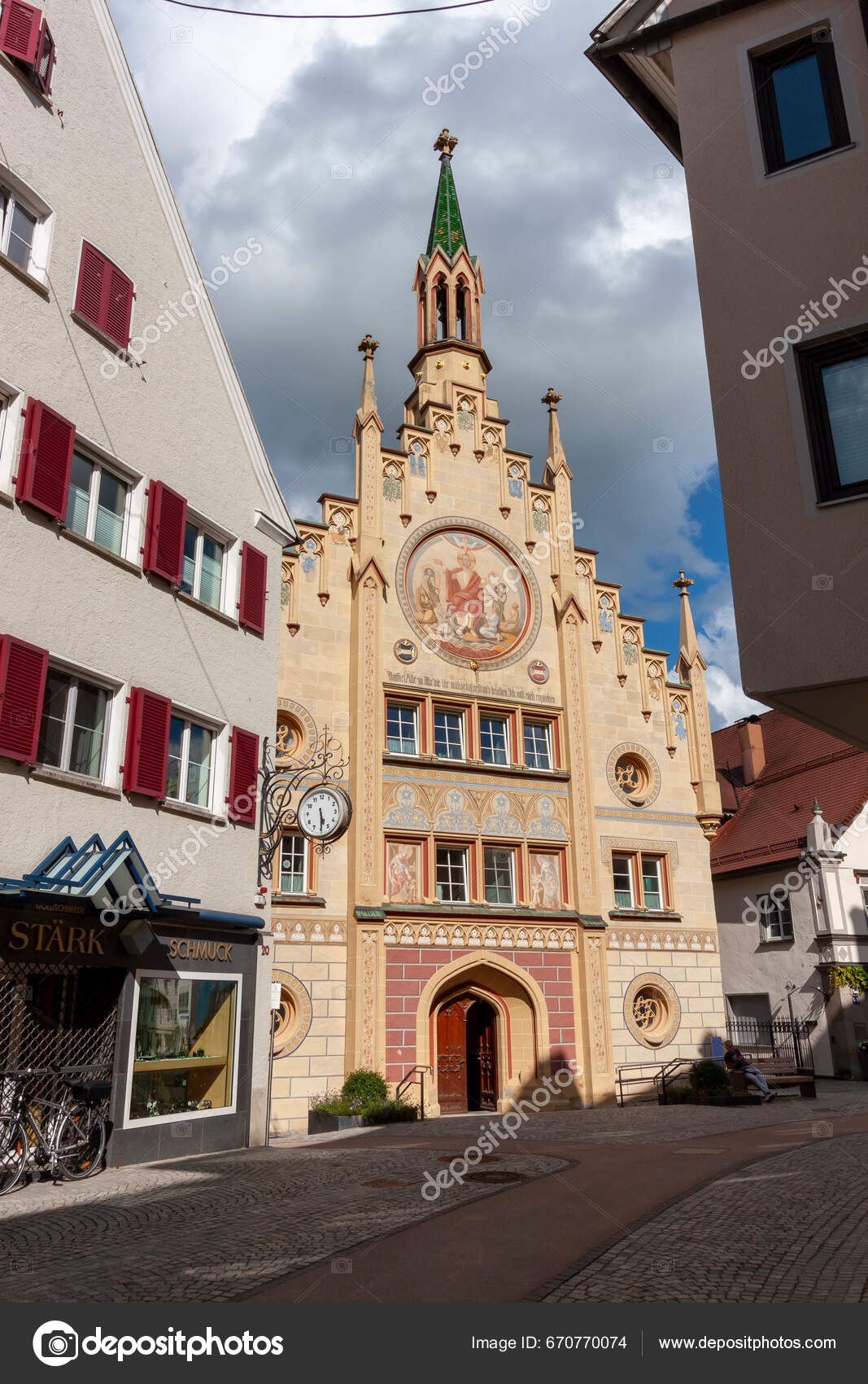 Bad Waldsee Germany July 2023 Street Bad Waldsee Old Town – Stock Illustration 
