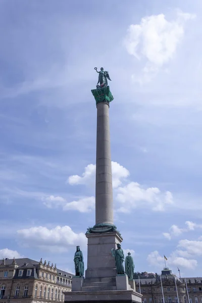 Stuttgart Germany 2022年8月29日 银禧柱 Jubilee Colcolumn 是一座纪念碑 建于1841年至1846年 位于斯图加特的施洛夫广场上 — 图库照片
