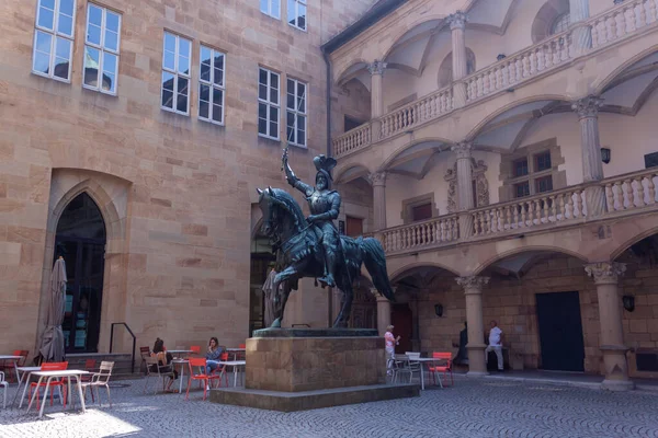 Stuttgart Γερμανια Αυγουστου 2022 Ιππικό Άγαλμα Του Κόμη Και Δούκα Royalty Free Εικόνες Αρχείου