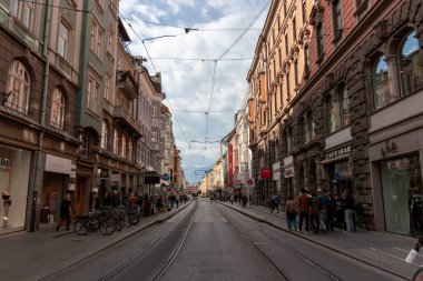 INNSBRUCK, AUSTRIA - 14 Ekim 2023: Innsbruck şehrinin manzarası