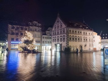 RAVENSBURG, GERMANY - 24 ARALIK 2022: Noel arifesinde Ravensburg sokaklarında kimse yok