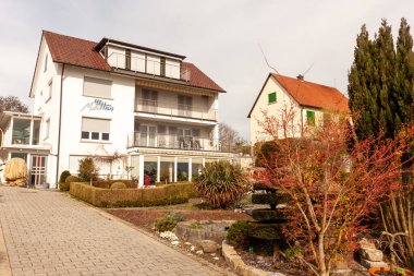 HAGNAU, GERMANY - 29 Mart 2024 Hagnau sokaklarında