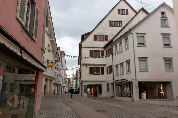 stock image BAD WALDSEE, GERMANY - FEBRUARY 19, 2023: On the streets of the old town of Bad Waldsee everything is ready for the next carnival procession