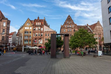 NUREMBERG, GERMANY - 18 MAYIS 2024: Nuremberg 'deki eski kasabanın çeyrekliklerinden birinde