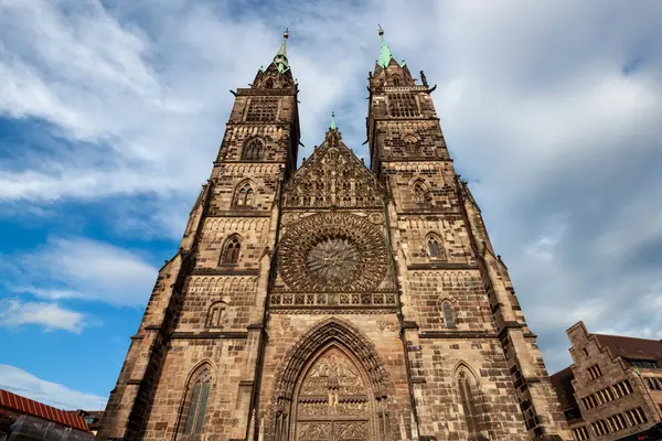 stock image The stunning St. Lorenz Kirche, or St. Lawrence Church, in the historic city of Nuremberg in Bavaria