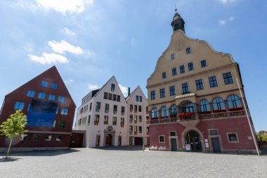 ULM, GERMANY - 28 Temmuz 2024: Ulm Şehir Tarihi Evi, Ulm Şehir Arşivleri