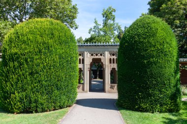 STUTTGART, GERMANY - AUGUST 6, 2024: Inside the Wilhelma gardens. This is a zoological-botanical garden in Stuttgart in the Bad Cannstatt District clipart