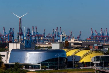 HAMBURG, GERMANY - AUGUST 12, 2024: Hamburg Port Theater and Elbe Theater clipart