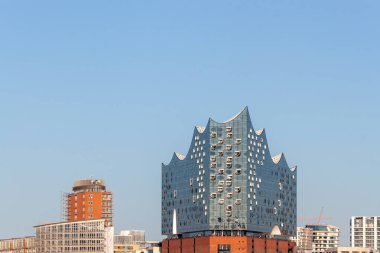 HAMBURG, GERMANY - AUGUST 12, 2024: Elbphilharmonie concert hall designed by Herzog and De Meuron clipart