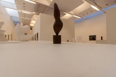 STRASBOURG, FRANCE - 21 Eylül 2024: Strasbourg 'daki Modern ve Çağdaş Sanat Müzesinde Sergiler