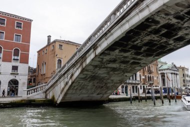 VENICE, ITALY - OCTOBER 24, 2024: A view of the Ponte dei Tre Archi in Venice clipart