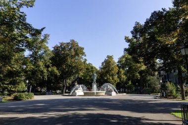 Amiral Bruat 'un Çeşmesi Parc du Champ de Mars, Colmar, Fransa