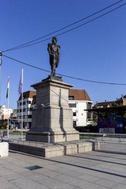 COLMAR, FRANCE - SEPTEMBER 20, 2024: Statue of General Rapp in Colmar, France clipart