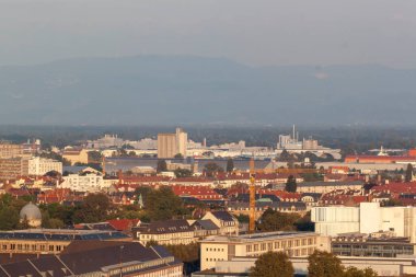 Fransa 'nın Strazburg Katedrali' nin gözlem güvertesinden çarpıcı bir manzara.