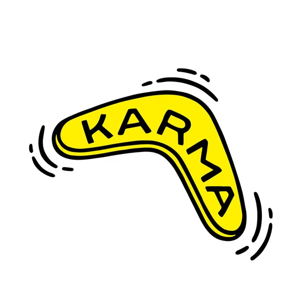 卡玛是一个回旋飞镖涂鸦画 矢量说明 — 图库矢量图片