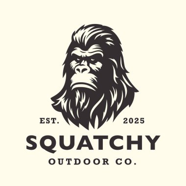 Squatchy bigfoot logo icon clipart
