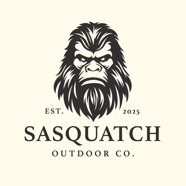 Θυμωμένο Έμβλημα Λογότυπου Sasquatch Διανυσματικά Γραφικά