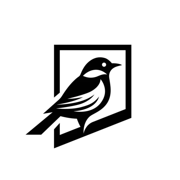 Ícone Marca Logotipo Pássaro Isolado Fundo Branco Ilustração Vetorial Vetores De Stock Royalty-Free