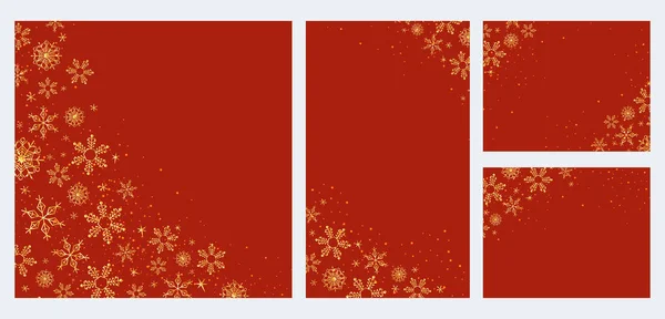 Illustration Snowflakes Wintertime Merry Christmas Happy New Year Seasonal Greetings — Stock Vector