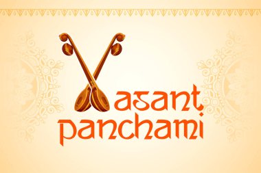 Vasant Panchami Hindistan festivali için Bilgelik Tanrıçası Saraswati 'nin resmi