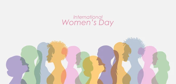 Ілюстрація Міжнародного Жіночого Дня Березня — стоковий вектор