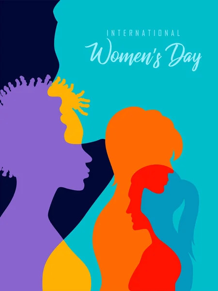 Ilustrace Happy International Women Day Března Pozdravy Pozadí — Stockový vektor