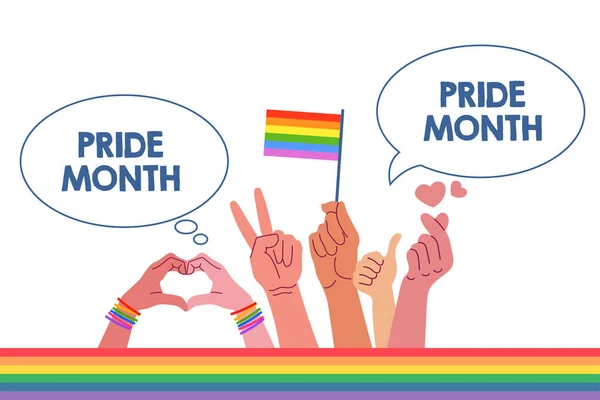 Illustratie Van Rainbow Gekleurde Achtergrond Tonen Lgbt Steun Voor Lesbische — Stockvector