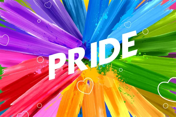 Illustration Rainbow Colored Background Showing Lgbt Support Lesbian Gay Bisexual — стоковый вектор