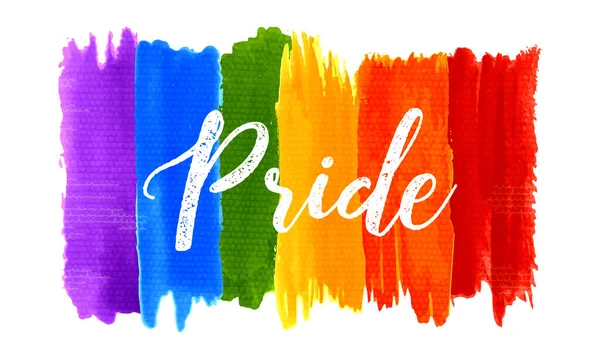 彩虹色背景图解显示Lgbt对男女同性恋 双性恋和变性者社群的支持 — 图库矢量图片
