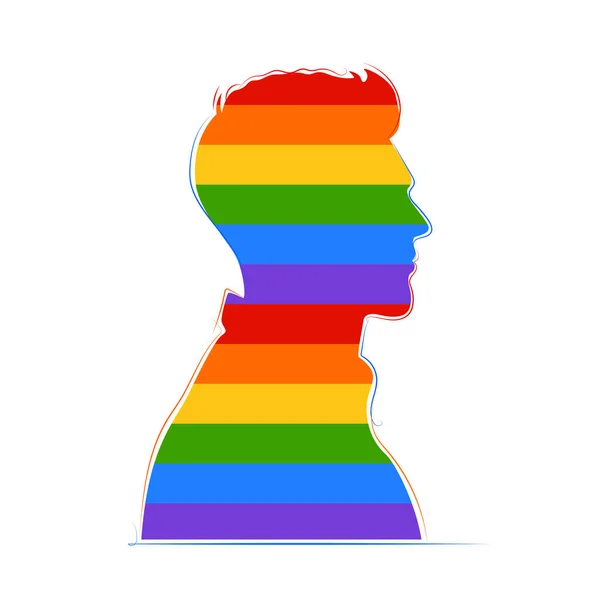 Ilustrace Barevného Pozadí Duhy Ukazující Podporu Lgbt Pro Lesbickou Homosexuální — Stockový vektor