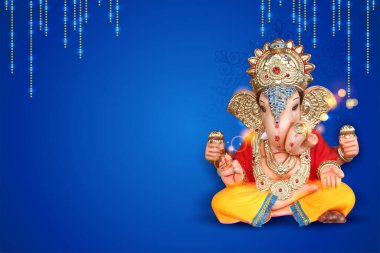 Ganpati İdolü Hindistan 'ın Mutlu Ganesh Chaturthi Festivali heykeli.